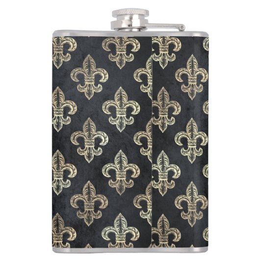 Personalisierte Flasche mit schwarzem Schädel Flachmann (Rückseite)