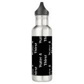 Personalisierte Flasche mit vertikalem Schwarzwass Edelstahlflasche (Links)