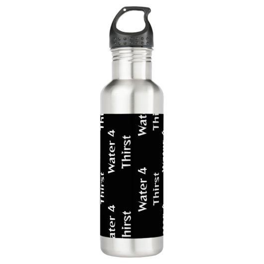 Personalisierte Flasche mit vertikalem Schwarzwass Edelstahlflasche (Vorderseite)