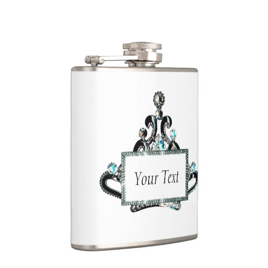 Personalisierte Flasche "Royal Tiara" Flachmann (Rechts)