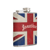 Personalisierte Flasche UK-Vintage-Flagge Flachmann (Rechts)