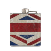 Personalisierte Flasche UK-Vintage-Flagge Flachmann (Rückseite)