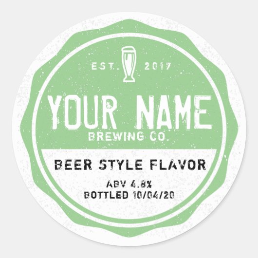 Personalisierte Flaschenetiketten - Fügen Sie Ihre Runder Aufkleber (Vorderseite)