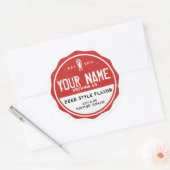 Personalisierte Flaschenetiketten - Fügen Sie Ihre Runder Aufkleber (Umschlag)