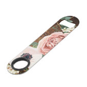 Personalisierte Flaschenöffner Geometrische Rose G (Vorderseite Schrägansicht)