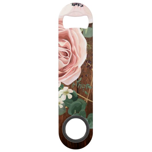 Personalisierte Flaschenöffner Geometrische Rose G (Rückseite)