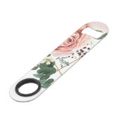 Personalisierte Flaschenöffner Geometrische Rose G (Rückseite Schrägansicht)