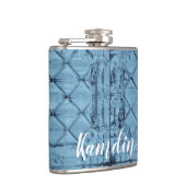 Personalisierte Flasendecke Rustikale Zinndecke Flachmann (Rechts)