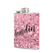 Personalisierte Flask-Roségold-Glitter Flachmann (Links)