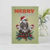 Personalisierte Flat Eagle Urlaubskarte Feiertagskarte (Stehend Vorderseite)