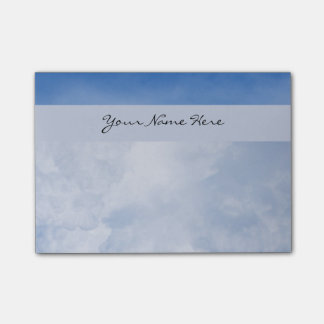 Personalisierte flaumige Wolken und blauer Himmel Post-it Klebezettel