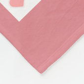 Personalisierte Fleece Blanket/Bär und Herz (Ecke)