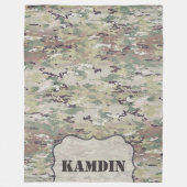 Personalisierte Fleece-Decke Army OCP-Tarnuniform Fleecedecke (Vorderseite)