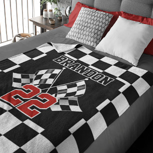 Personalisierte Fleece-Decke mit Karomuster Fleecedecke