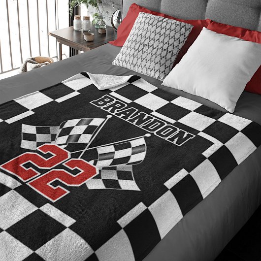 Personalisierte Fleece-Decke mit Karomuster Fleecedecke