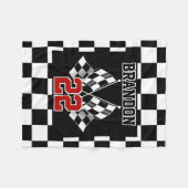 Personalisierte Fleece-Decke mit Karomuster Fleecedecke (Vorderseite (Horizontal))