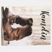 Personalisierte Fleece Stiefel Land rustikale West (Vorderseite (Horizontal))