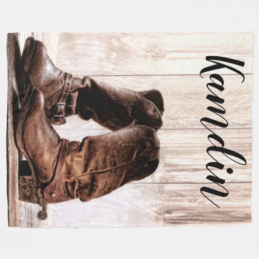 Personalisierte Fleece Stiefel Land rustikale West (Vorderseite (Horizontal))