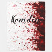 Personalisierte Fleece Throw Blood Spritzer Vampir (Vorderseite)