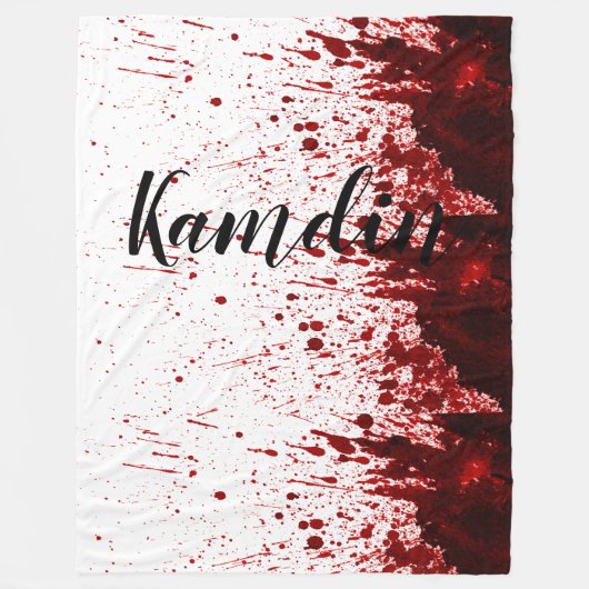 Personalisierte Fleece Throw Blood Spritzer Vampir (Vorderseite)