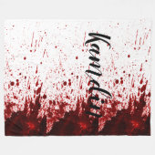 Personalisierte Fleece Throw Blood Spritzer Vampir (Vorderseite (Horizontal))