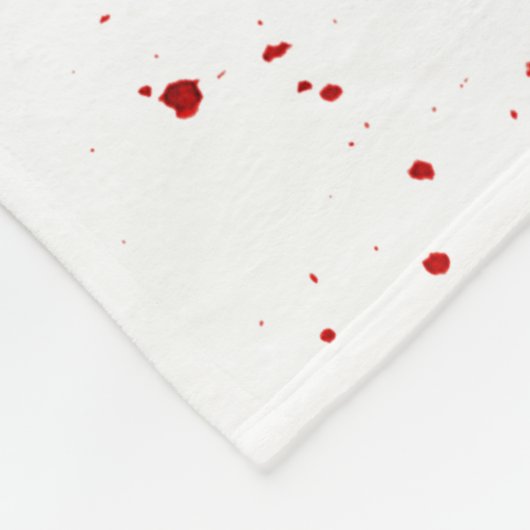 Personalisierte Fleece Throw Blood Spritzer Vampir (Ecke)