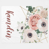 Personalisierte Fleece Throw Geometric Garden Rose (Vorderseite (Horizontal))
