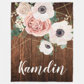 Personalisierte Fleece Throw Geometric Garden Rose (Vorderseite)