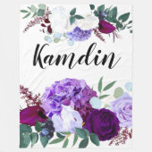 Personalisierte Fleece Throw Lavender Hibisken auf (Vorderseite)