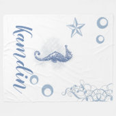 Personalisierte Fleece Throw Seepferd Ocean Beach (Vorderseite (Horizontal))