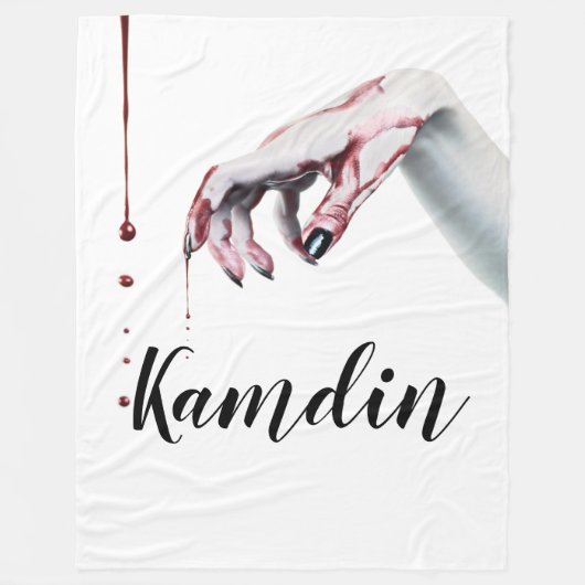 Personalisierte Fleece Throw Zombie Tropfen Vampir (Vorderseite)