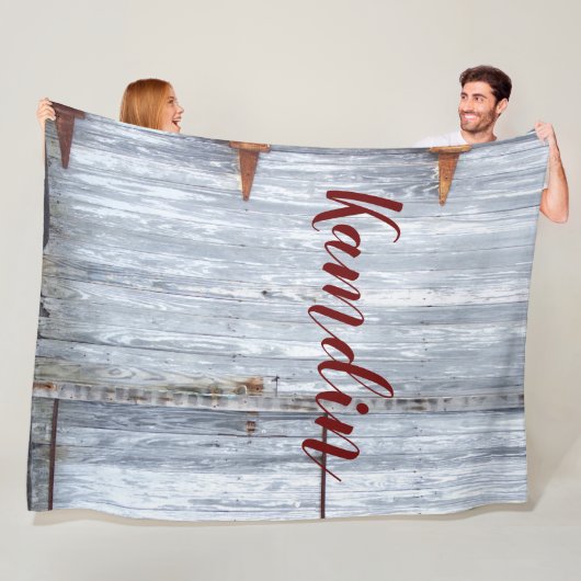 Personalisierte Fleece wirbeln Weißwaschholz Stall (Beispiel)