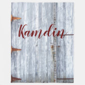 Personalisierte Fleece wirbeln Weißwaschholz Stall (Vorderseite)