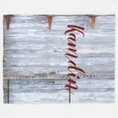 Personalisierte Fleece wirbeln Weißwaschholz Stall (Vorderseite (Horizontal))