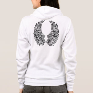 Personalisierte Fleece-Ziphoodie-/-engels-Flügel Hoodie