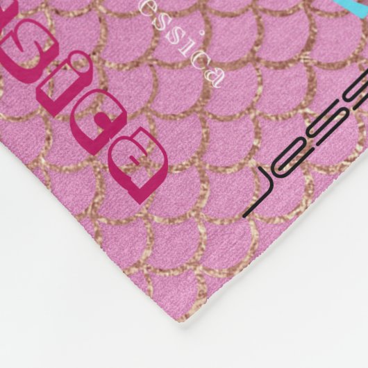 Personalisierte Fleecedecke (Ecke)