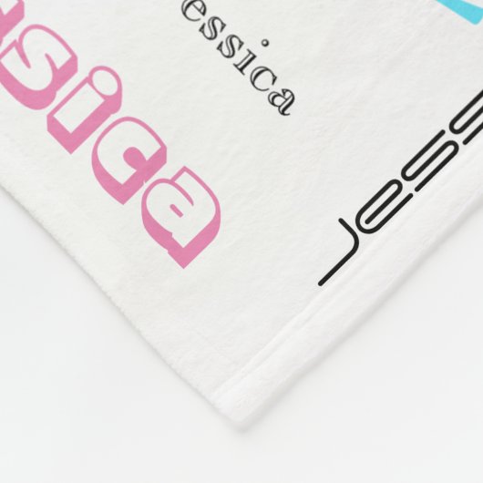 Personalisierte Fleecedecke (Ecke)