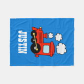 Personalisierte Fleecedecke des Spielzeugzugs für (Vorderseite (Horizontal))