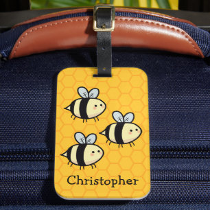 Personalisierte Fliegende Bienen Gepäckanhänger