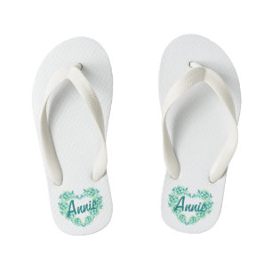 Personalisierte Flip Flop Flops für Blumenmuster Kinderbadesandalen