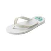 Personalisierte Flip Flop Flops für Blumenmuster Kinderbadesandalen (Schrägansicht)
