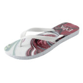 Personalisierte Flip-Flops Badesandalen (Schrägansicht)