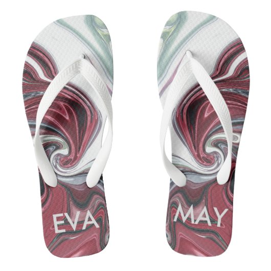 Personalisierte Flip-Flops Badesandalen (Fußbett)