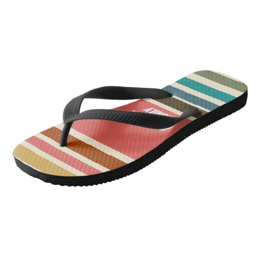 Personalisierte Flip Flops Miami Sherbet Collectio Badesandalen (Schrägansicht)