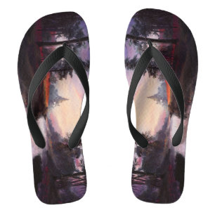 Personalisierte Flip Flops mit Landschaft Natur Wa Badesandalen