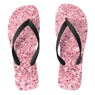 Personalisierte Flipflop-Sandalen Rose Gold Glitte Badesandalen