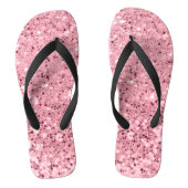 Personalisierte Flipflop Sandals Rose Gold Glitzer Badesandalen (Fußbett)