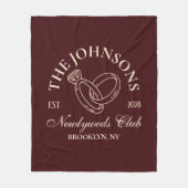 Personalisierte Flitterwochen-Decke, Junggesellinn Fleecedecke (Vorderseite)