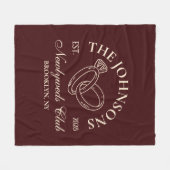 Personalisierte Flitterwochen-Decke, Junggesellinn Fleecedecke (Vorderseite (Horizontal))