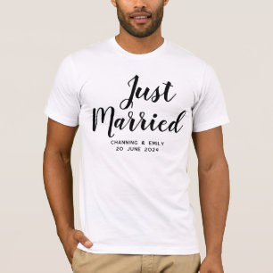 Personalisierte Flitterwochen-Neuvermählte Gerade T-Shirt